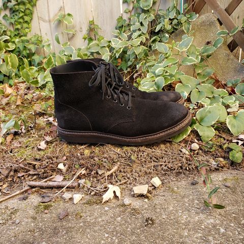 Oak Street Bootmakers Field Boot in Seidel Black Oiled Congo Shrunken Bison Roughout