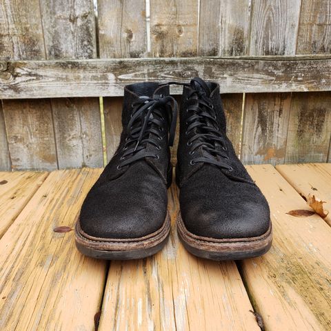 View photo of Oak Street Bootmakers Field Boot in Seidel Black Oiled Congo Shrunken Bison Roughout