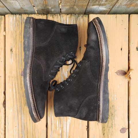 View photo of Oak Street Bootmakers Field Boot in Seidel Black Oiled Congo Shrunken Bison Roughout