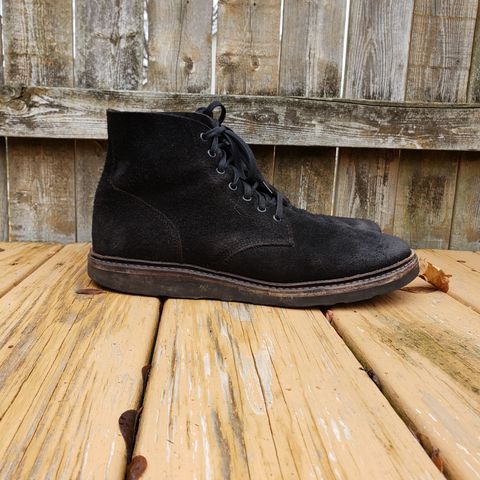 View photo of Oak Street Bootmakers Field Boot in Seidel Black Oiled Congo Shrunken Bison Roughout