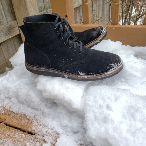 View photo of Oak Street Bootmakers Field Boot in Seidel Black Oiled Congo Shrunken Bison Roughout