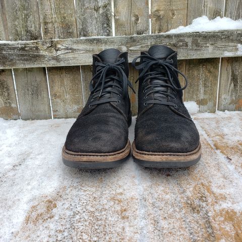 View photo of Oak Street Bootmakers Field Boot in Seidel Black Oiled Congo Shrunken Bison Roughout