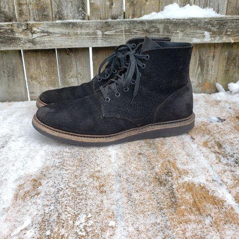 View photo of Oak Street Bootmakers Field Boot in Seidel Black Oiled Congo Shrunken Bison Roughout