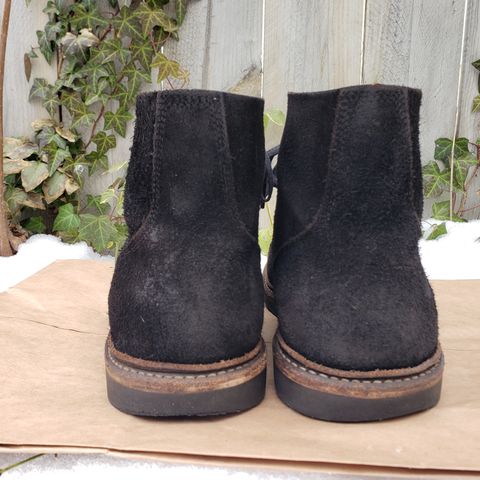 View photo of Oak Street Bootmakers Field Boot in Seidel Black Oiled Congo Shrunken Bison Roughout