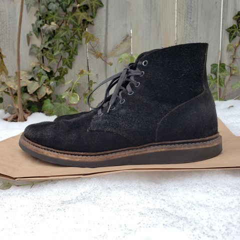 View photo of Oak Street Bootmakers Field Boot in Seidel Black Oiled Congo Shrunken Bison Roughout