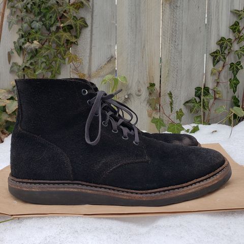 View photo of Oak Street Bootmakers Field Boot in Seidel Black Oiled Congo Shrunken Bison Roughout