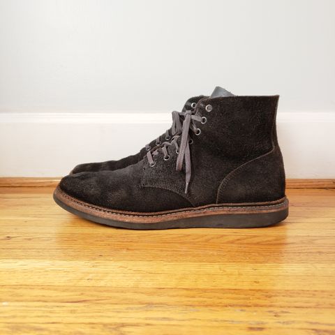 View photo of Oak Street Bootmakers Field Boot in Seidel Black Oiled Congo Shrunken Bison Roughout