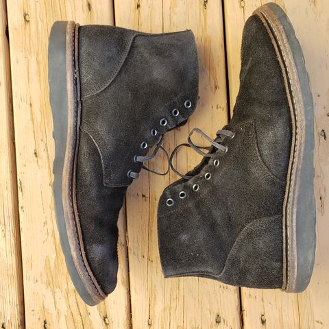 View photo of Oak Street Bootmakers Field Boot in Seidel Black Oiled Congo Shrunken Bison Roughout