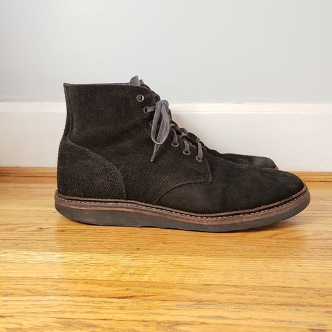 View photo of Oak Street Bootmakers Field Boot in Seidel Black Oiled Congo Shrunken Bison Roughout