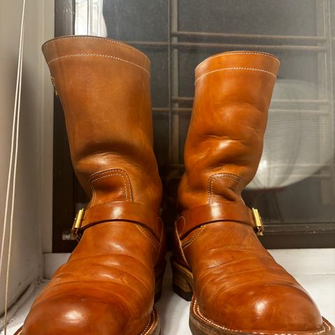 Rolling Dub Trio Roots 11” Engineer Boot in Natural Horsebutt
