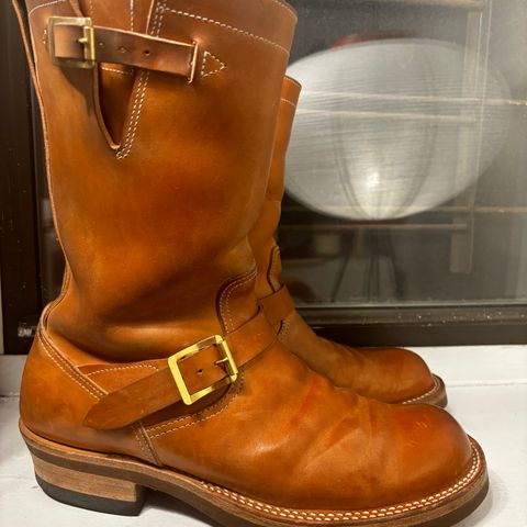 Rolling Dub Trio Roots 11” Engineer Boot in Natural Horsebutt