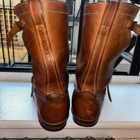 Rolling Dub Trio Roots 11” Engineer Boot in Natural Horsebutt
