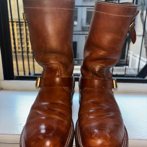 Rolling Dub Trio Roots 11” Engineer Boot in Natural Horsebutt