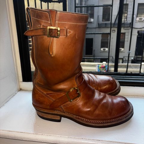 Rolling Dub Trio Roots 11” Engineer Boot in Natural Horsebutt