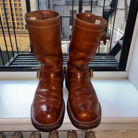 Rolling Dub Trio Roots 11” Engineer Boot in Natural Horsebutt