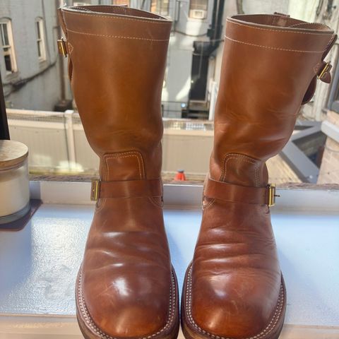 Rolling Dub Trio Roots 11” Engineer Boot in Natural Horsebutt
