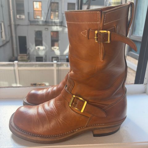 Rolling Dub Trio Roots 11” Engineer Boot in Natural Horsebutt