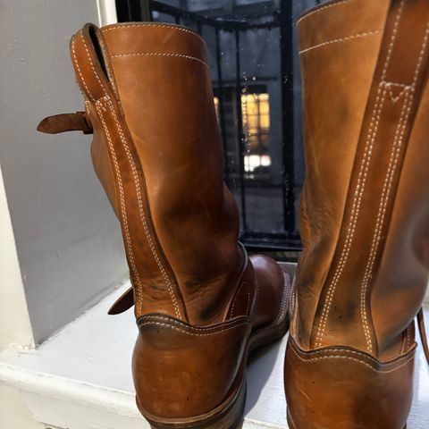 Rolling Dub Trio Roots 11” Engineer Boot in Natural Horsebutt