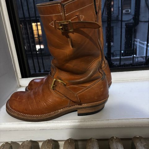 Rolling Dub Trio Roots 11” Engineer Boot in Natural Horsebutt