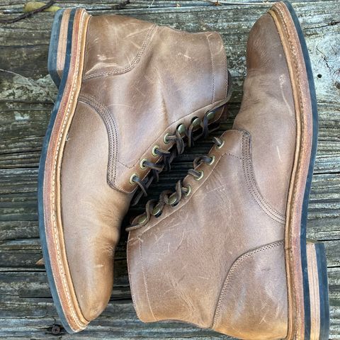 View photo of Grant Stone Diesel Boot in Horween Natural Chromexcel