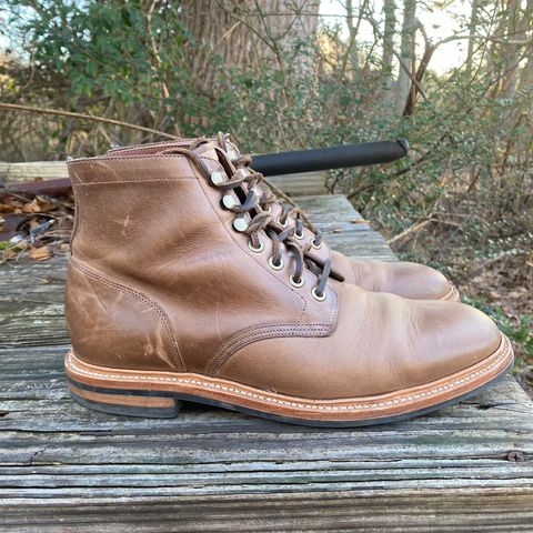 View photo of Grant Stone Diesel Boot in Horween Natural Chromexcel