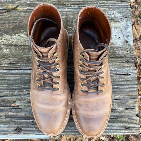 View photo of Grant Stone Diesel Boot in Horween Natural Chromexcel