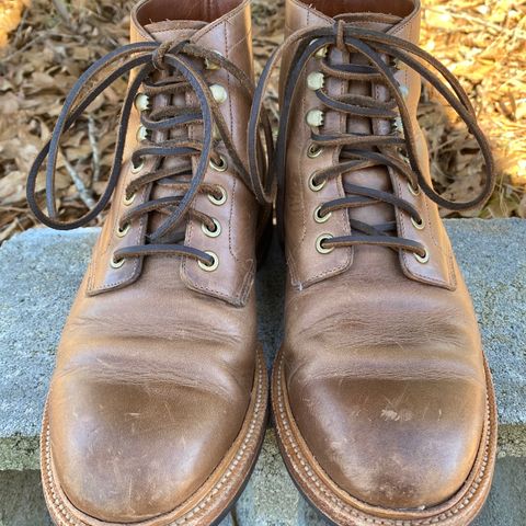 View photo of Grant Stone Diesel Boot in Horween Natural Chromexcel