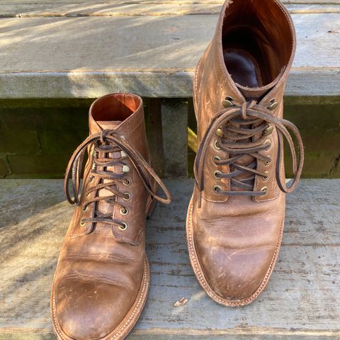 View photo of Grant Stone Diesel Boot in Horween Natural Chromexcel