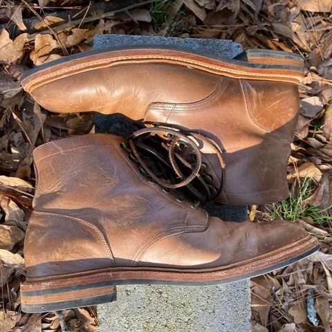 View photo of Grant Stone Diesel Boot in Horween Natural Chromexcel