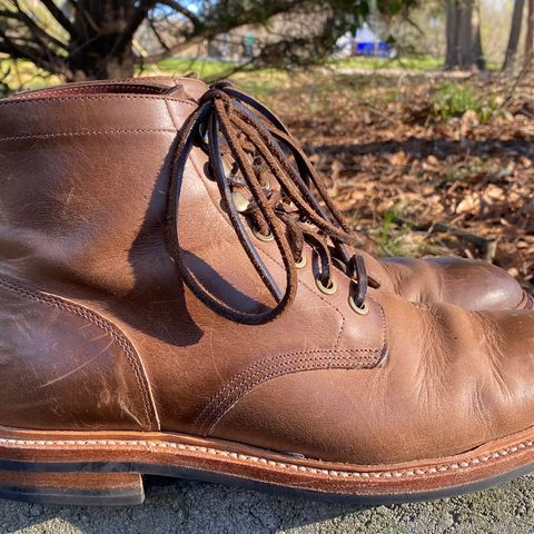 View photo of Grant Stone Diesel Boot in Horween Natural Chromexcel