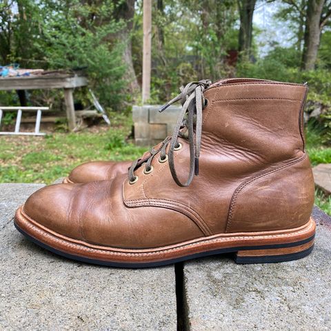 View photo of Grant Stone Diesel Boot in Horween Natural Chromexcel