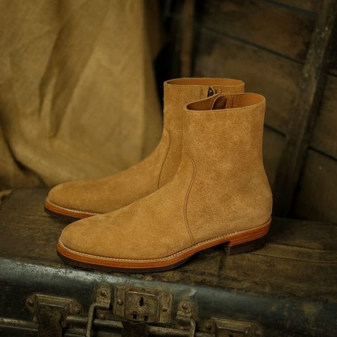 Briselblack The Stride Side Zip Boots in Badalassi Carlo Cognac Minerva