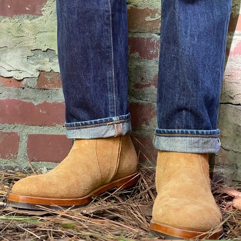 Briselblack The Stride Side Zip Boots in Badalassi Carlo Cognac Minerva