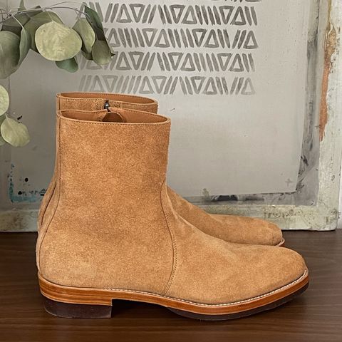 Briselblack The Stride Side Zip Boots in Badalassi Carlo Cognac Minerva