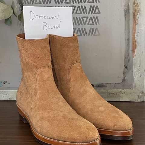 Briselblack The Stride Side Zip Boots in Badalassi Carlo Cognac Minerva