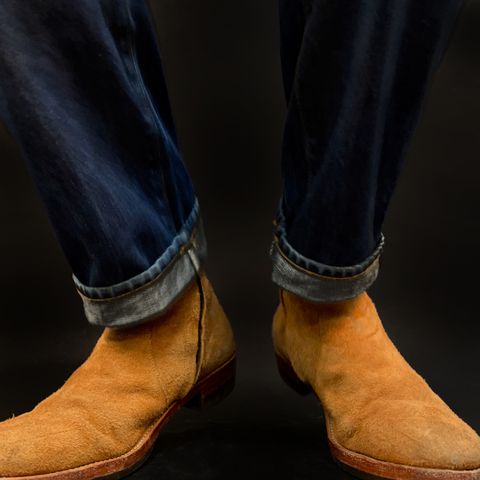Briselblack The Stride Side Zip Boots in Badalassi Carlo Cognac Minerva