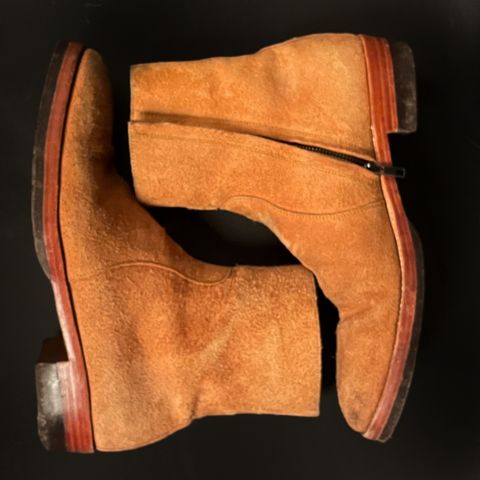 Briselblack The Stride Side Zip Boots in Badalassi Carlo Cognac Minerva
