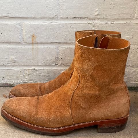 Briselblack The Stride Side Zip Boots in Badalassi Carlo Cognac Minerva