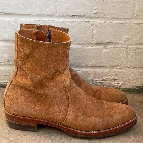 Briselblack The Stride Side Zip Boots in Badalassi Carlo Cognac Minerva