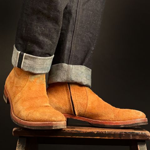 Briselblack The Stride Side Zip Boots in Badalassi Carlo Cognac Minerva