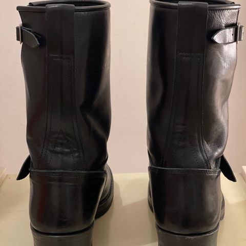 Addict Boots AB-01 Engineer Boots in Black Dye-Finished Horsehide