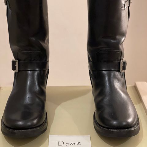 Addict Boots AB-01 Engineer Boots in Black Dye-Finished Horsehide