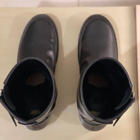 Addict Boots AB-01 Engineer Boots in Black Dye-Finished Horsehide