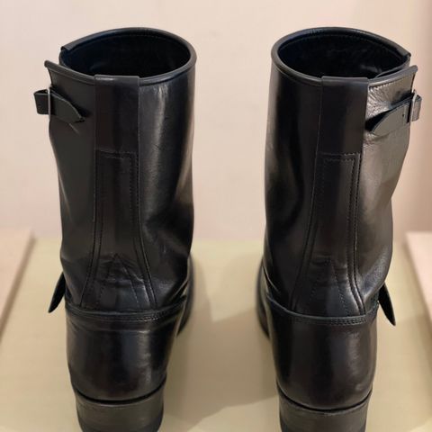 Addict Boots AB-01 Engineer Boots in Black Dye-Finished Horsehide