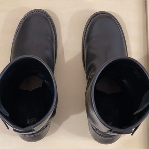 Addict Boots AB-01 Engineer Boots in Black Dye-Finished Horsehide