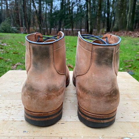 View photo of Viberg Service Boot BCT in Horween Natural Crust Double Cordovan