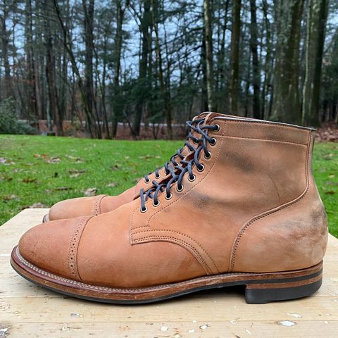 View photo of Viberg Service Boot BCT in Horween Natural Crust Double Cordovan