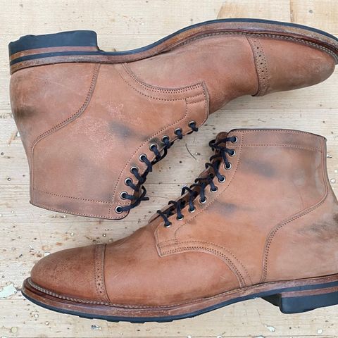 View photo of Viberg Service Boot BCT in Horween Natural Crust Double Cordovan