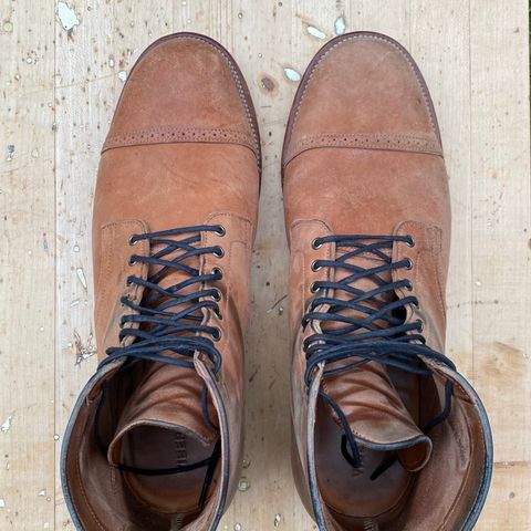 View photo of Viberg Service Boot BCT in Horween Natural Crust Double Cordovan