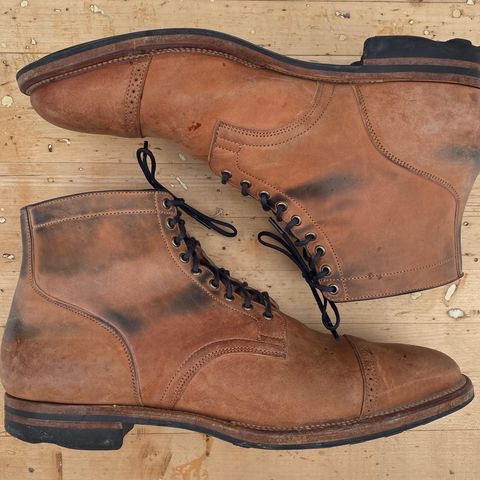 View photo of Viberg Service Boot BCT in Horween Natural Crust Double Cordovan